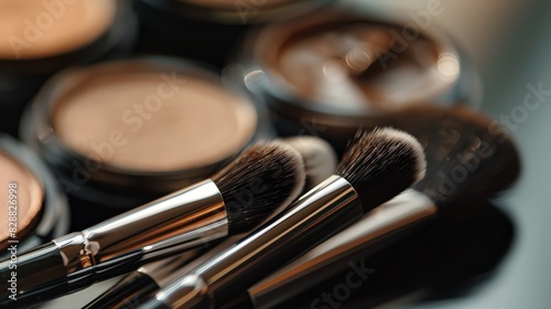 A set of brow pomades with angled brushes