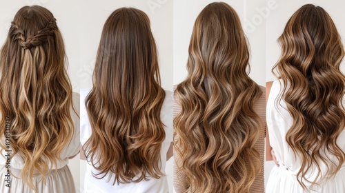 Get inspired with showcase of four elegant balayage hair styles for trendy and glamorous looks