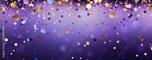 golden blank frame background with confetti glitter and sparkles with space for design product or text