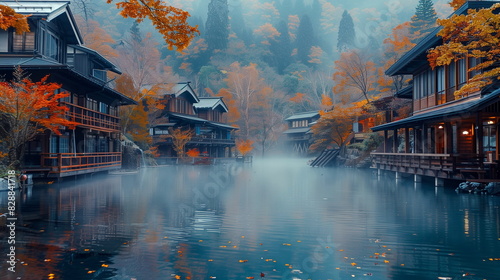 A picturesque onsen resort in the Japanese Alps