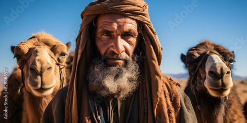 Understanding Bedouin Culture: Arab Nomadic Pastoralist Groups in Deserts. Concept Bedouin Culture, Arab Nomads, Desert Life, Pastoralist Lifestyle, Cultural Traditions