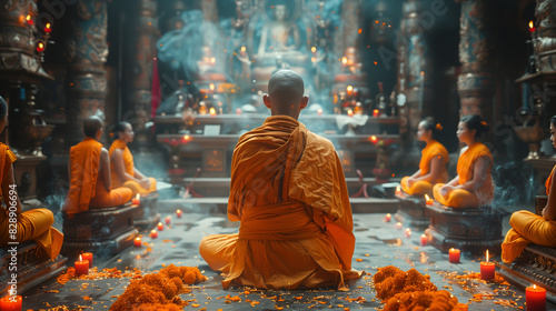 monk in the temple