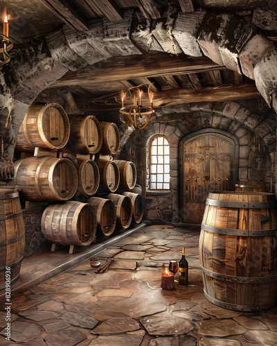 wine barrels in cellar, old, building, architecture, interior, wall, gallery, industrial, dark, stone, construction, wine, cellar, wine barrel, barrels, corridor, palace, medieval, hall, history, barr