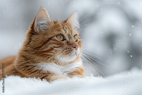 Illustration of cat in isolation on a white background, high quality, high resolution