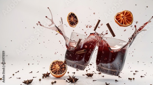 Splashes of Mulled Wine and Falling Cinnamon 