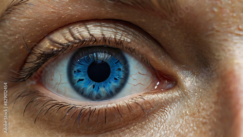 Eye with Blue Iris