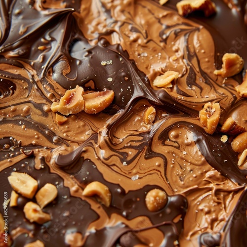 Gourmet peanut brittle with chocolate dip and irresistible sweet swirl for decadent delight