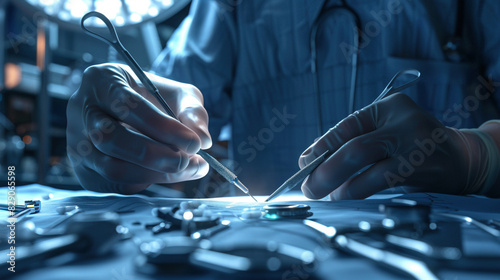 Precision in Surgery: Skilled Hands under the Operating Light