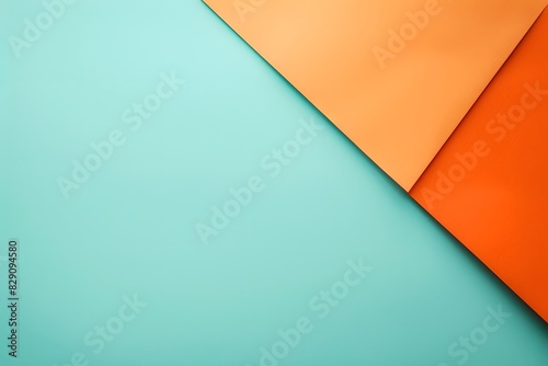 Close-up vibrant blue and orange backdrop