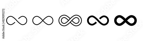 infinity icon set vector infinite, eternity, infinity, endless, loop, unlimited, icons, symbol