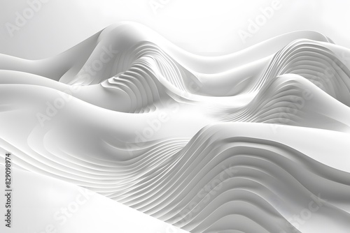 White abstract background wavy lines close up
