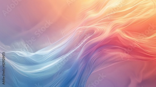 Abstract colorful wave background with clean, minimalist wave designs and soft lighting