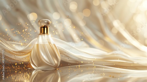 Mock up Luxury perfume bottle and luxury background