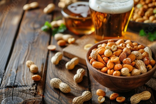 Assorted flavored peanuts snacks for beer menu