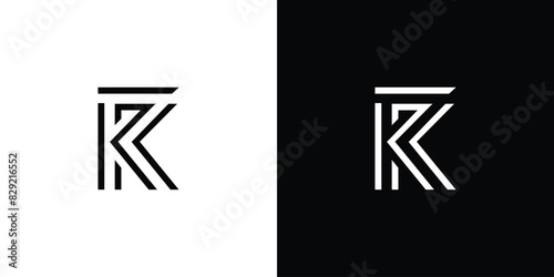 Modern and strong letter R initials logo design