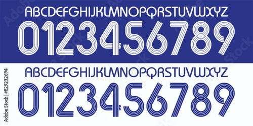 font vector team 2006 kit sport style. football style font with lines and points inside. france font. 