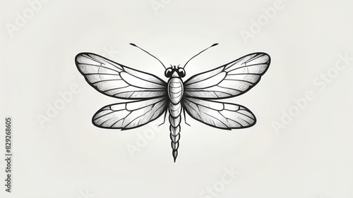 AI image generate dragonfly logo and icon