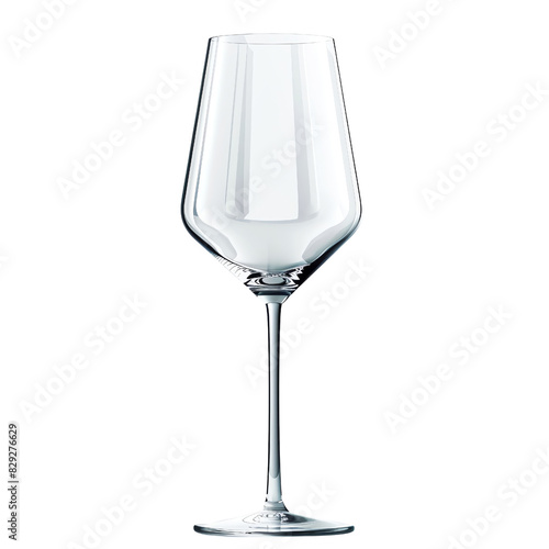 A crystal clear, elegant wine glass isolated on transparent background. Perfect for fine dining, events, and home decor.