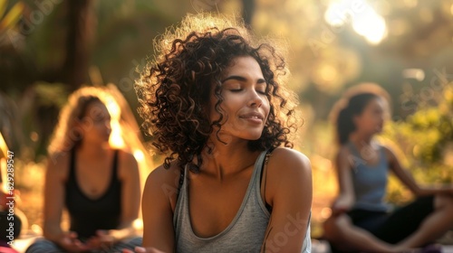 Outdoor Meditation - Women Practicing Mindfulness and Wellness, Peaceful 4K Wallpaper