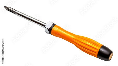 crosshead screwdriver with orange handle isolated on transparent background 