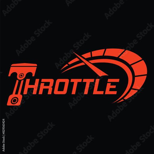 throttle logo design icon vector