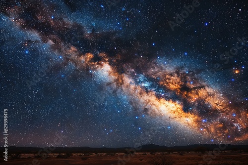 The milky is seen with stars and dark stars, high quality, high resolution