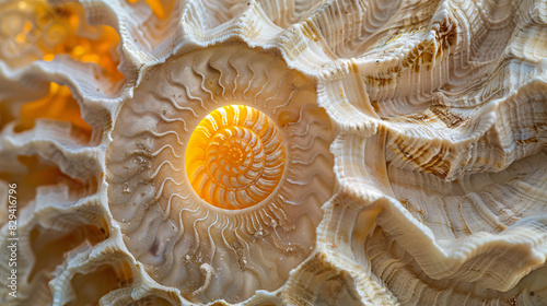 a close up of a shell