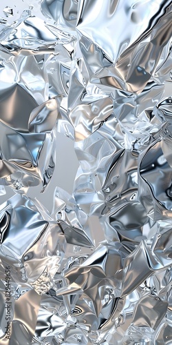 3D Rendering of Crumpled Metal Foil