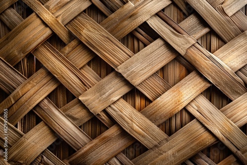 Braided straw texture close-up. Beautiful simple AI generated image in 4K, unique.