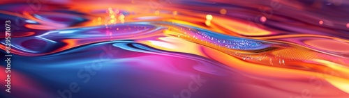 An anamorphic lens effect turns this abstract colorful background into a swirling, twisting spectacle of vibrant hues.