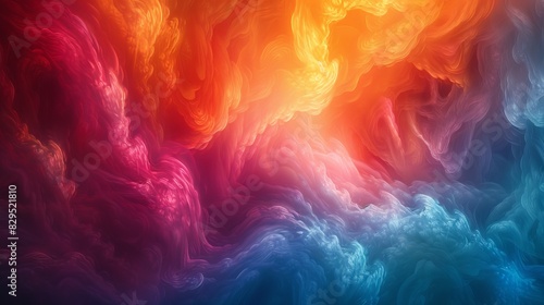 An anamorphic lens turns this abstract colorful background into a dynamic, twisting landscape of vivid color and shape.