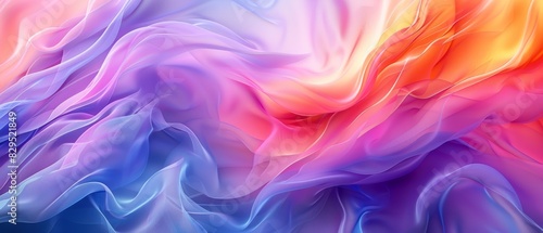 An anamorphic lens turns this abstract colorful background into a dynamic, twisting landscape of vivid color and shape.