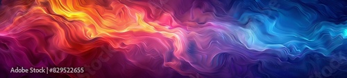 Anamorphic lens effects make this abstract colorful background a twisting, turning spectacle of vivid colors.