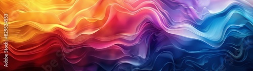 An anamorphic lens creates a distorted yet intriguing abstract colorful background, where each hue seems to bend and twist.