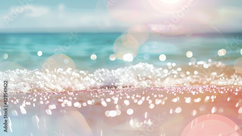 Tropical beach with sparkling water. ideal summer vacation concept for travel websites and blogs