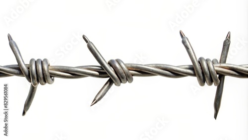 Barbed wire isolated on a white background