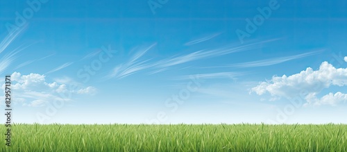 A series of banners featuring vast fields of grass under a blue sky Image size 3000 1000 pixels with room for text or other images. Copy space image. Place for adding text and design