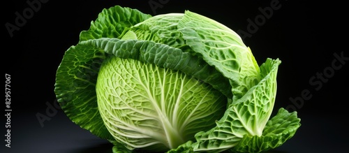 Red cabbage head isolated on a white backdrop with empty space suitable for adding text or graphics known as a copy space image