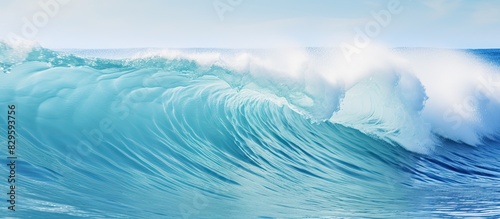 Close up of a wave in the Adriatic Sea with copy space image