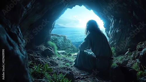 A depiction of Jesus Christ in the tomb, before his resurrection.