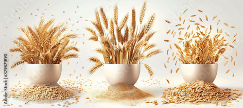 Wheat barley oats rice
