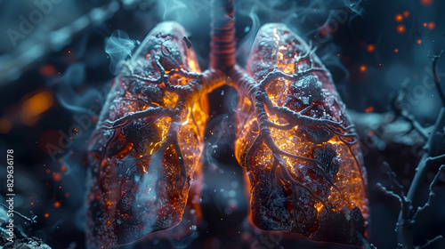 Dramatic Close-up of Damaged Lungs in Powerful Anti-Smoking Health Campaign