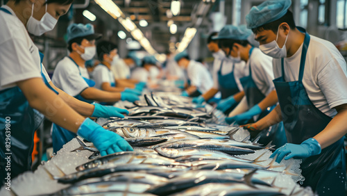 Harmony in Labor: Asian Men in Fish Processing Plant