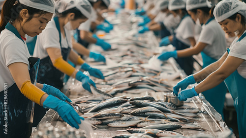 From Sea to Can: Men at Work in a Fish Processing Plant