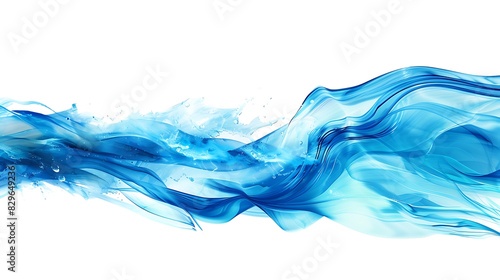 Blue abstract wave.