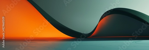 black orange, green gradien blue gradient curved shape white background, aspect ratio 3:1, banner background, landing page wallpaper
