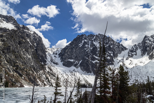 snow covered mountains