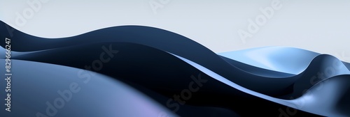 black blue gradient curved shape white background, aspect ratio 3:1, banner background, landing page wallpaper