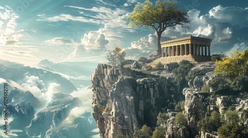 Illustration of Walhalla Valhalla, the resting place of fighters who have fallen in battle and proved themselves brave, the so-called Einherjer, 16:9