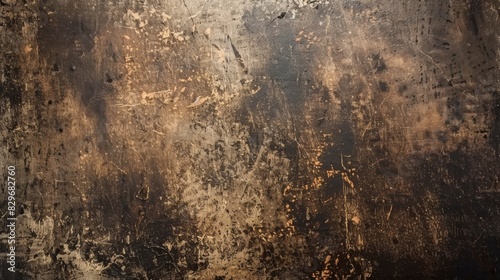 Distressed brown background with grunge marks and rough texture.